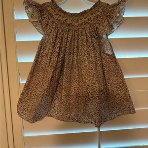 Doen Floral Blouse in Brown and Cream